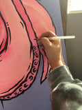 GIGANTIC OCTOPUS 1/1 PAINTING-SOLD!