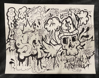 Skully Graffiti Tag-SOLD!